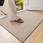 Color&Geometry Ultra-Thin Door Mat 24x36 Heather Khaki front view
