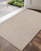 Color&Geometry Ultra-Thin Indoor Door Mat 32"x48" Heather Khaki front view