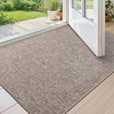 Color&Geometry Ultra-Thin Indoor Door Mat front view 32"x48" in Light Brown