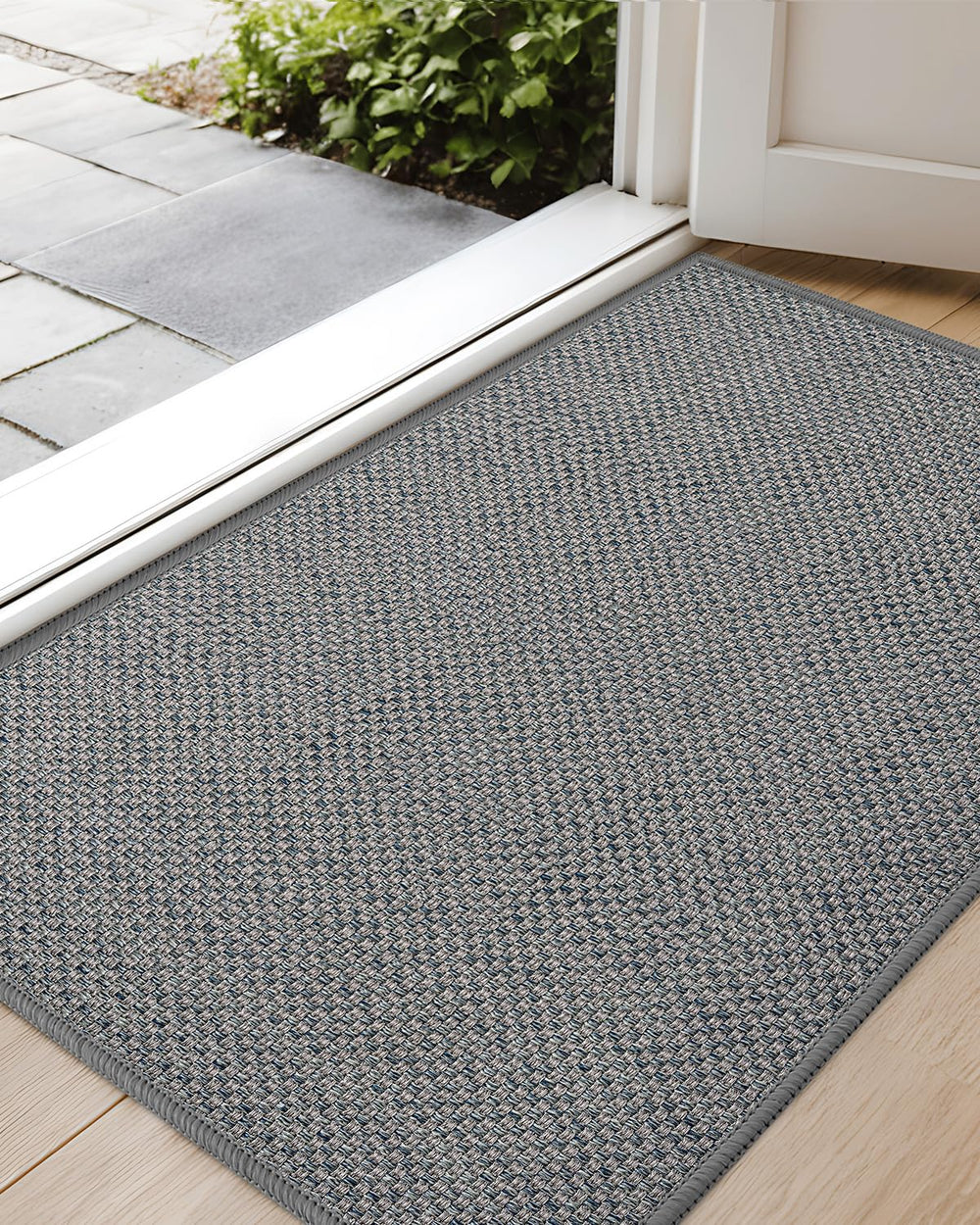 Color&Geometry Ultra-Thin Indoor Door Mat Heather Light Grey front view