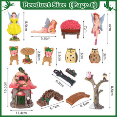 Colorful fairy elves and birds in HIYZI garden set