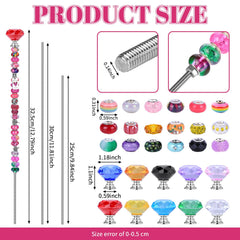 Colorful large-hole beads and crystal pendants from AIPRIDY kit