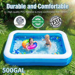 Colorfun pool showcasing the built-in drain valve for easy water release