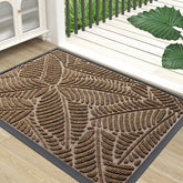 Colorxy Waterproof Front Doormat, brown, front view