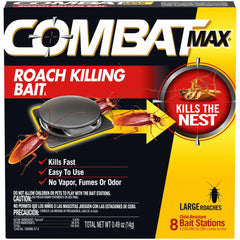 Combat Max Roach Killing Bait 8 count packaging front view