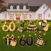 ComboJoy 60th Birthday Decorations Kit with yard signs and LED lights
