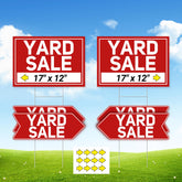 ComboJoy Yard Sale Sign Set including large and arrow signs