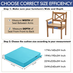 Comcaver outdoor chair cushion teal on patio furniture