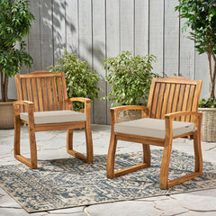 Comcaver outdoor chair cushions cream color on patio furniture