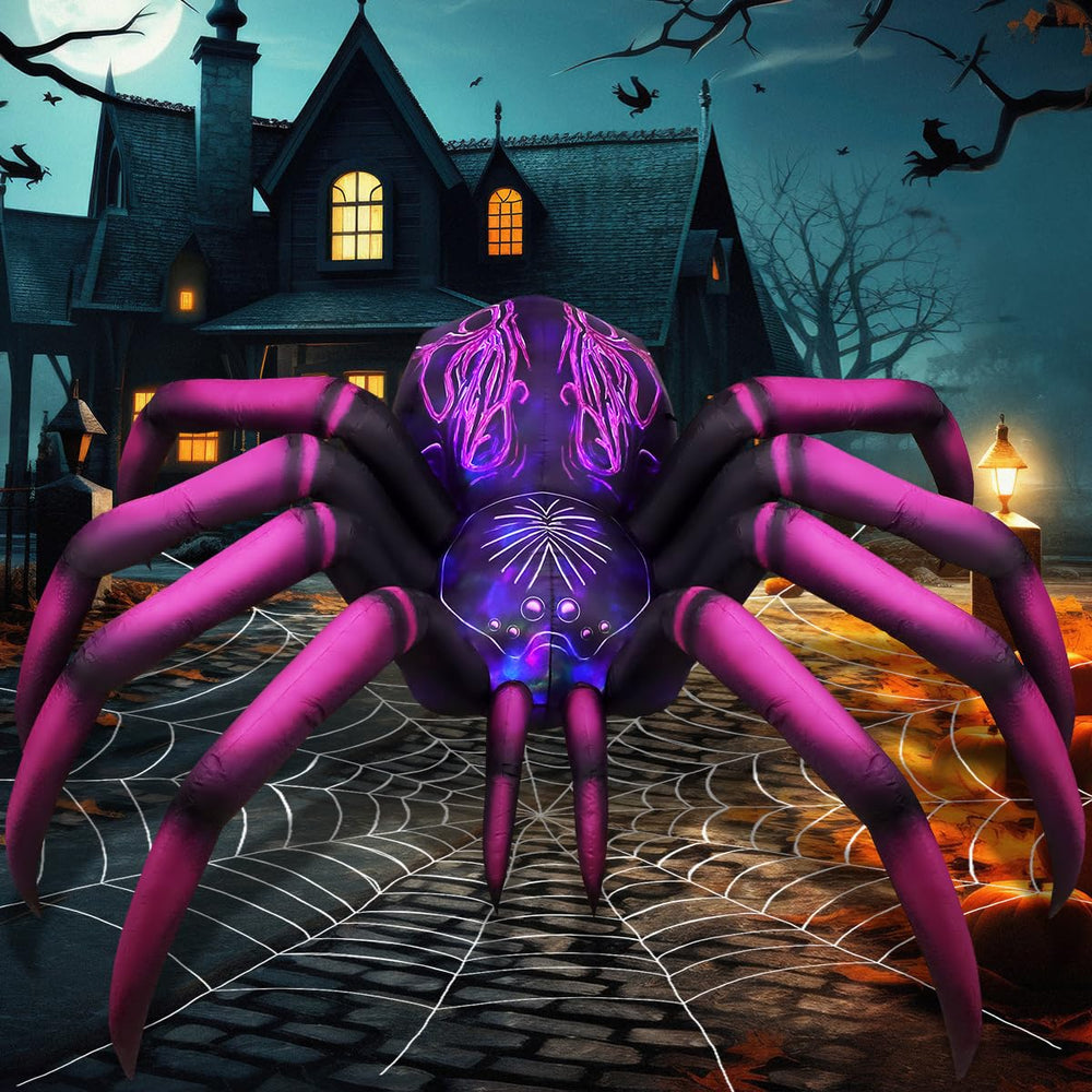 COMIN 9 FT Purple Gradient Spider inflatable front view