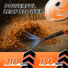 COMOWARE leaf blower showing 270° adjustable handle