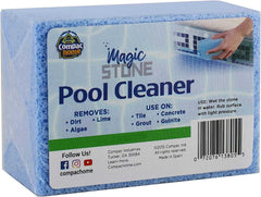 COMPAC HOME Magic Stone Pool Cleaner front view, blue recycled glass