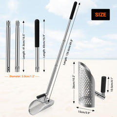 Compact design of Yaheeda Sand Scoop, ideal for transport