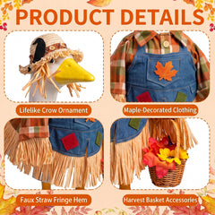 Complete scarecrow goose outfit showing straw hat and details