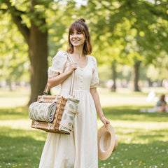 Complete tableware set included in SatisInside Picnic Basket