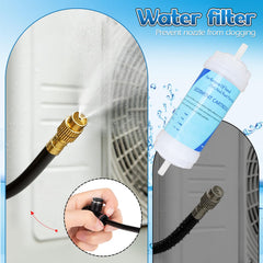Components of Lettry cooling kit including filters and adapters