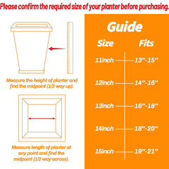 Conderyang 11-inch square planter insert in a garden setting
