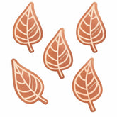 Conderyang 5 Pack Copper Discs for Bird Baths, Leaf design