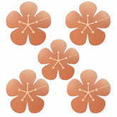 Conderyang Bird Bath Copper Disk Set of 5 with flower design