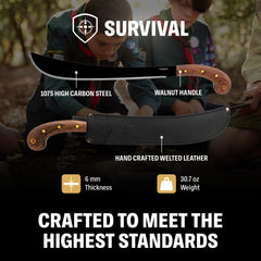 Condor Golok Heavy Duty Machete with handcrafted leather sheath