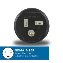 Conntek Plug Adapter NEMA 5-20P to NEMA L5-30R close-up of plug
