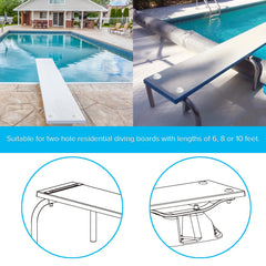 Contents of ArcViar Diving Board Bolt Kit showing all components