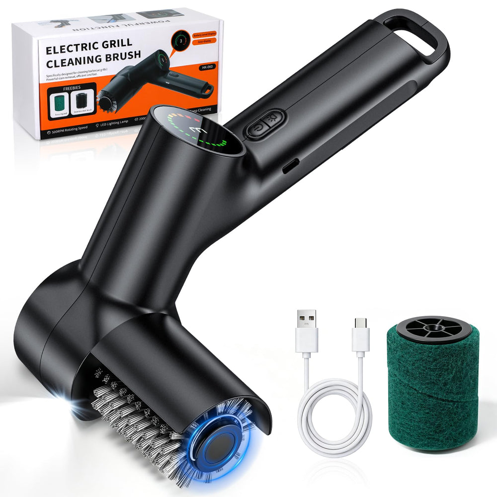 Cook Time Electric Grill Brush front view with LED display