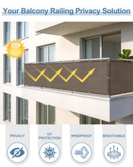 Cool Area Balcony Privacy Screen displayed on a patio