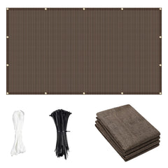 Cool Area Sun Shade Cloth 6x6ft brown front view