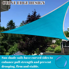Cool Area Triangle Sun Shade Sail installed in backyard