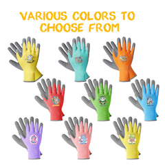 COOLJOB Kids Gardening Gloves side view with non-slip grip