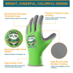 COOLJOB Kids Gardening Gloves with elastic wrist and long cuff