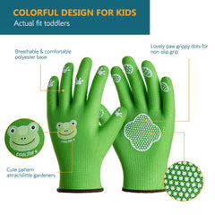 COOLJOB Toddler Gardening Gloves with animal designs