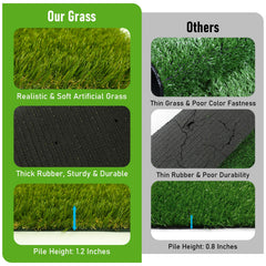 CooRug artificial grass showing drainage holes