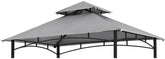 COOSHADE 8x5 Grill Gazebo Replacement Canopy Roof grey fabric front view