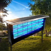 coospider-repta Large Solar Bug Zapper front view with three LED tubes
