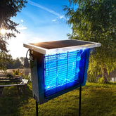 coospider-repta Solar Bug Zapper front view with three LED tubes