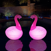 Cootway Floating Pool Lights Pack of 2, Pink Flamingo front view