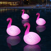Cootway Solar Floating Lights 4PCS Pink Flamingo front view