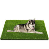 CooZero Artificial Grass Mat front view, green color, 47.3x31.5 inches