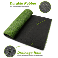 CooZero Artificial Grass Mat side view with drainage holes