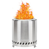 COOZOOM Portable Table Top Fire Pit stainless steel front view