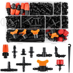 Copadri 230 Pcs drip irrigation fittings kit storage box front view