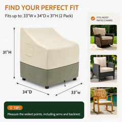 COSFLY chair cover with drawstring and buckle straps
