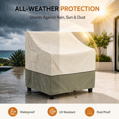 COSFLY outdoor chair cover in use on patio furniture