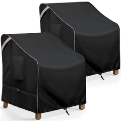 COSFLY Outdoor Patio Chair Cover black front view