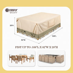 COSFLY patio furniture cover 600D Oxford material close-up