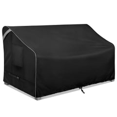 COSFLY Patio Furniture Cover front view, black, 54"W x 38"D x 35"H