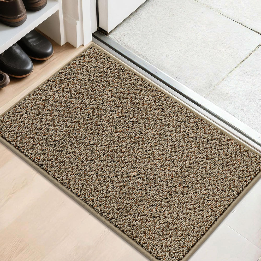 COSY HOMEER Dirt Trapper Door Mat front view in taupe