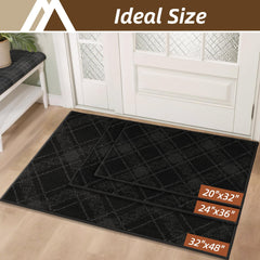 COSY HOMEER Door Mat non-slip TPR backing close-up